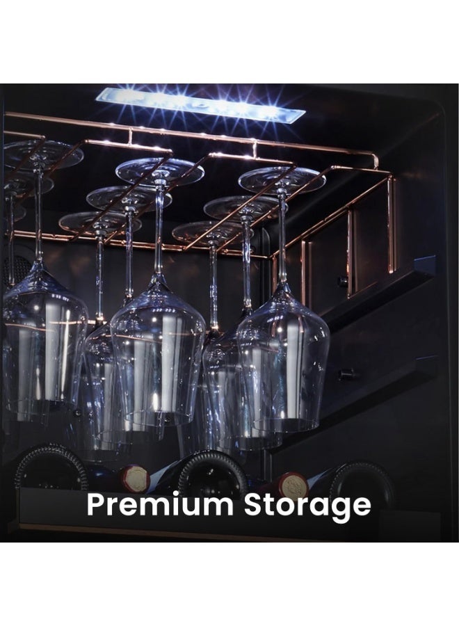 vinocave Wine Cooler Dual Zone 108 Bottle – Built-In or Freestanding Wine Fridge with Compressor Cooling, Automatic Humidity Control, Quiet Operation, Metal & Wood Shelves. - Image 5